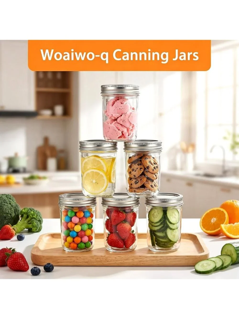 30 Pack Half Pint Mason Jars with Lids - Perfect for Canning & Storage